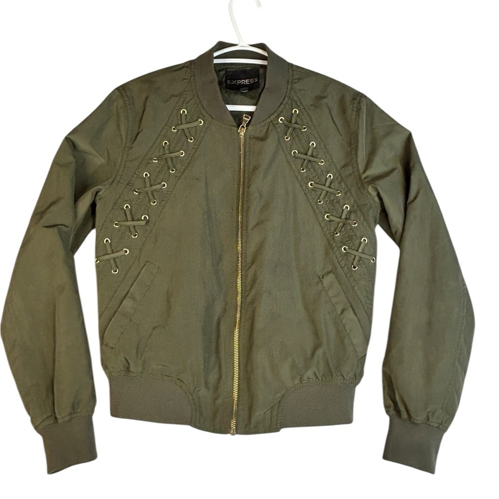 Express Green Bomber Jacket